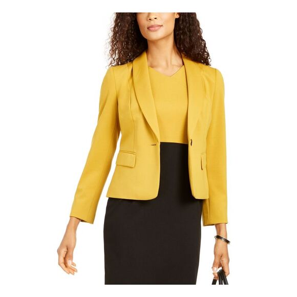 Kasper | Jackets & Coats | Kasper Womens Gold Wear To Work Suit Jacket ...